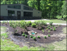 Creekside Classroom entrance garden, photo by Casey Holzworth, State Parks