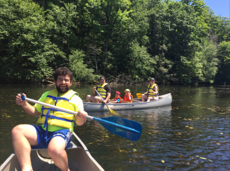 Aaron Donato and canoeing group