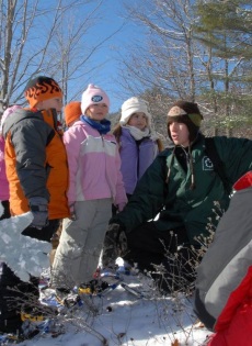 13_kids and park guide on snowy hike